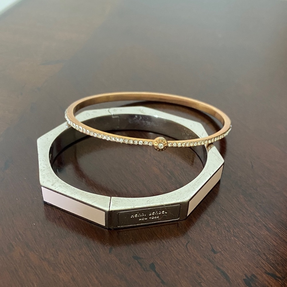 Henri Bendel Rose Gold and Silver Bracelet Set